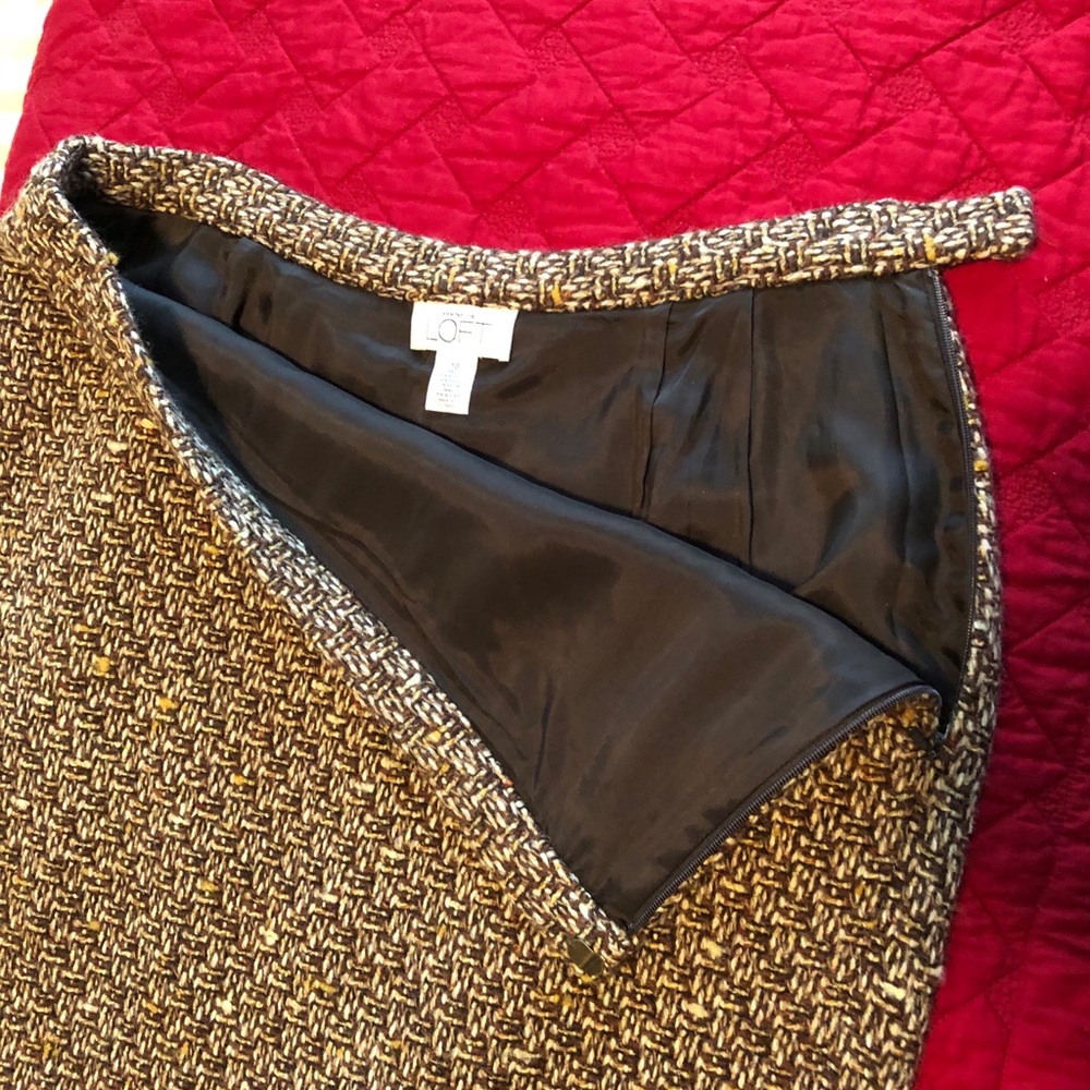 Ann Taylor Loft Tweed Straight Skirt - size 10